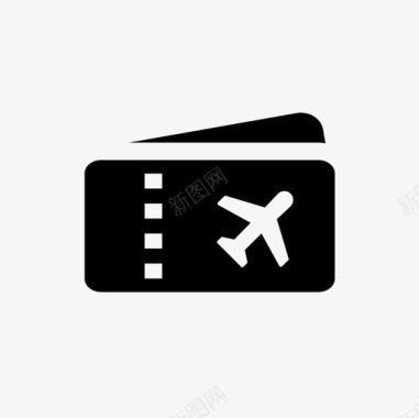 飞机票旅行纸张图标图标
