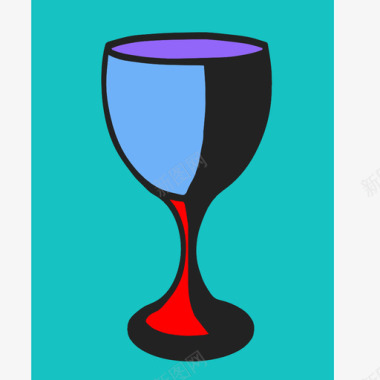 酒杯冷酒杯长笛图标图标