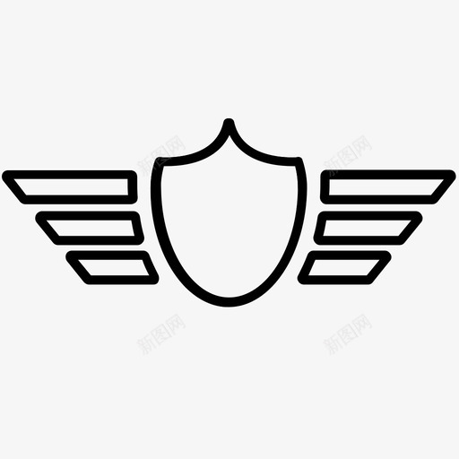 飞行员翅膀徽章适用简单图标svg_新图网 https://ixintu.com 有效 空军 简单 航空飞机 适用 难忘 飞行员 飞行员翅膀徽章