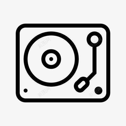 转盘俱乐部dj图标svg_新图网 https://ixintu.com dj 俱乐部 唱片 复古 旧的 曲目 聚会 设备包一个 转盘 音乐