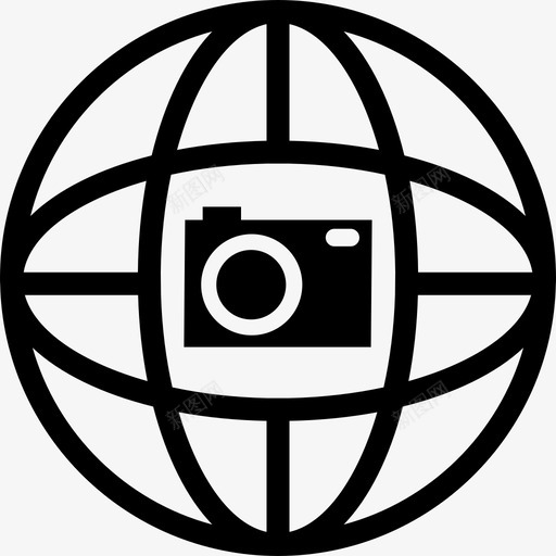 世界网格中的照相机工具和器具地球图标svg_新图网 https://ixintu.com 世界网格中的照相机 地球图标 工具和器具