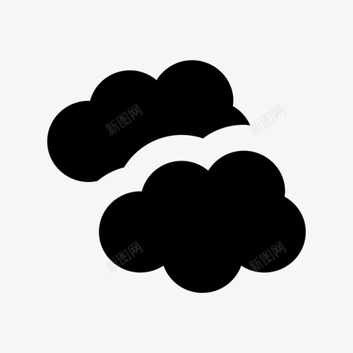 云朵天气预报图标svg_新图网 https://ixintu.com 云朵 天气预报