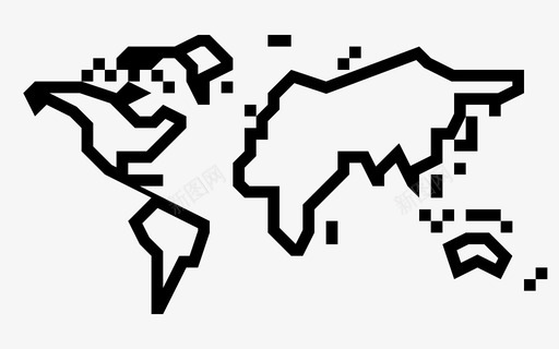 世界地图大陆国家图标svg_新图网 https://ixintu.com 世界地图 国家 土地 地球 大陆