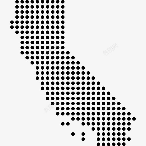 加利福尼亚边界地区图标svg_新图网 https://ixintu.com 加利福尼亚 地区 地图 州 海岸线 美利坚合众国点 美国 边界