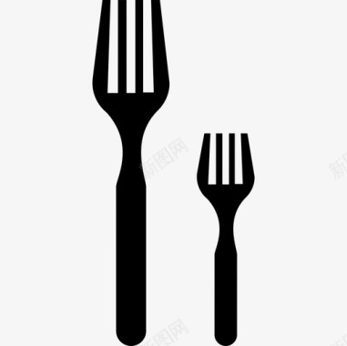 叉子工具和用具厨房图标图标