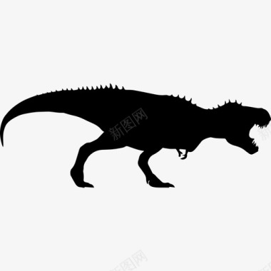 霸王龙恐龙轮廓动物动物王国图标图标