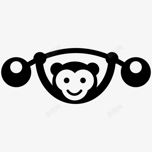 强壮的黑猩猩举重强壮图标svg_新图网 https://ixintu.com 举重 交叉健身 健身房 动物 强壮 强壮的黑猩猩 活跃 猴子 野生动物