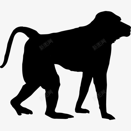 猴子形状动物动物王国图标svg_新图网 https://ixintu.com 动物 动物王国 猴子形状