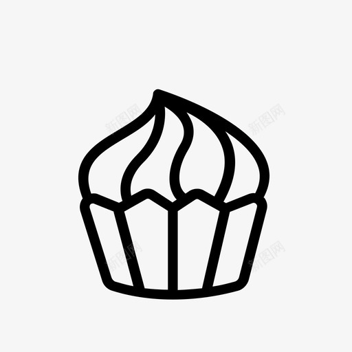 纸杯蛋糕巧克力蛋卷图标svg_新图网 https://ixintu.com 巧克力 甜品 糖霜 纸杯蛋糕 蛋卷 袖子 香草
