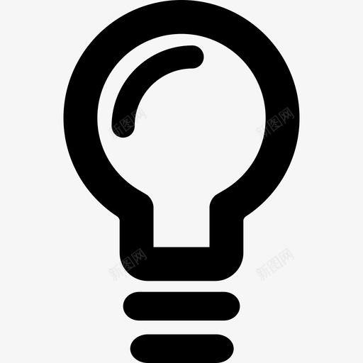 灯泡总轮廓工具和用具商业包装图标svg_新图网 https://ixintu.com 商业包装 工具和用具 灯泡总轮廓