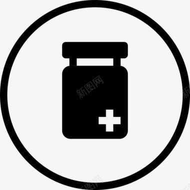 药品用户需要圆形固体图标图标