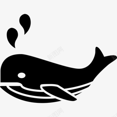 鲸鱼海洋哺乳动物侧视图动物生态学图标图标