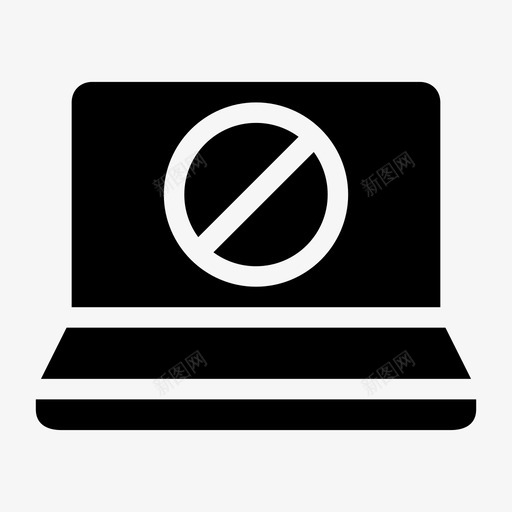 笔记本被阻止1拒绝图标svg_新图网 https://ixintu.com 1 macbook 上网本 拒绝 笔记本电脑屏幕 笔记本被阻止 迷你电脑