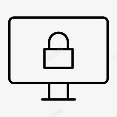 锁监视器病毒屏蔽访问安全图标图标