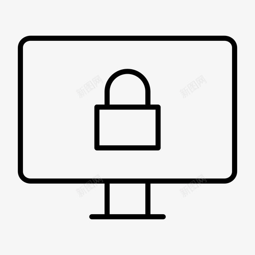 锁监视器病毒屏蔽访问安全图标svg_新图网 https://ixintu.com led监视器 个人计算机 加密 受保护设备 屏幕通知 挂锁 显示 病毒屏蔽 设备精简 访问安全 锁监视器 需要密码
