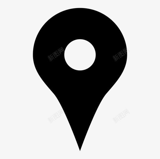 地图针指示位置图标svg_新图网 https://ixintu.com 位置 地图针 地点 导航 指示 标记 点