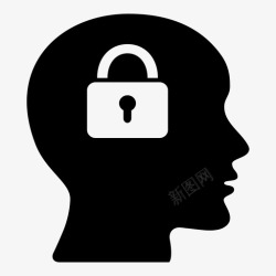 停滞封闭的思想封闭的安全的图标高清图片