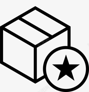 盒星集装箱立方体图标图标