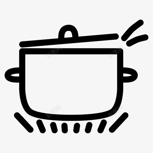 锅瓮平底锅图标svg_新图网 https://ixintu.com 厨房 大锅 平底锅 烹饪容器 烹饪工具 瓦罐 瓮 锅 餐厅