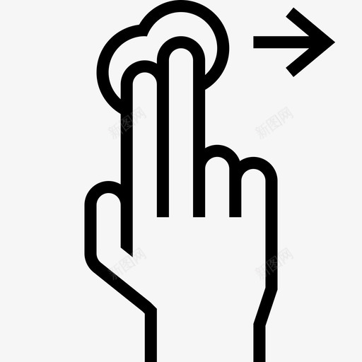 两个手指向右滑动屏幕图标svg_新图网 https://ixintu.com 下一个 两个手指向右滑动 双方向 图片 屏幕 手势 电话 移动
