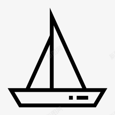 帆船浮子货物图标图标