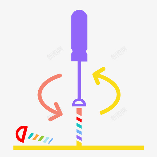 螺丝刀工具十字槽图标svg_新图网 https://ixintu.com 五金件 使用说明 十字槽 工具 手动工具 自己动手 螺丝刀