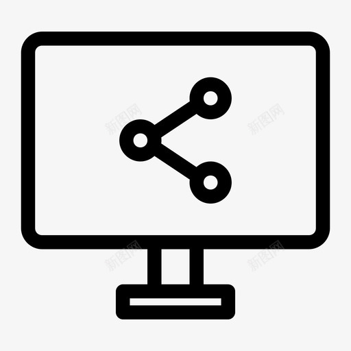 监视器共享发送屏幕通知图标svg_新图网 https://ixintu.com 个人计算机 发送 多个 屏幕通知 接收 数据 显示计算机 用户 监视器led 监视器共享