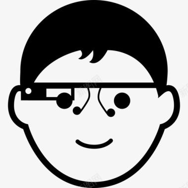 头戴谷歌眼镜电脑谷歌眼镜图标图标