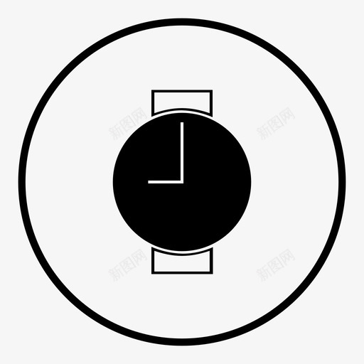 圆表表顺时针图标svg_新图网 https://ixintu.com 圆表 表顺时针