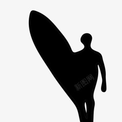 手工冲浪者填充手工制作的冲浪板图标高清图片