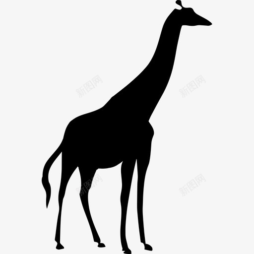 长颈鹿剪影动物动物王国图标svg_新图网 https://ixintu.com 动物 动物王国 长颈鹿剪影