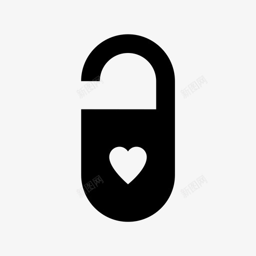 心锁爱情和浪漫材质图标svg_新图网 https://ixintu.com 心锁 爱情和浪漫材质图标