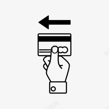 信用卡插页安全代码支付图标图标