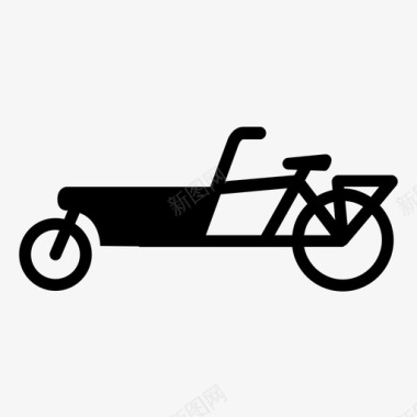 货运自行车电力邮递员图标图标