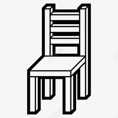 餐椅凳子坐椅图标图标