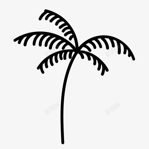 棕榈树保持绿色图标svg_新图网 https://ixintu.com 保持 凉爽 向下 巨大 棕榈树 海滩 绿色 靠近