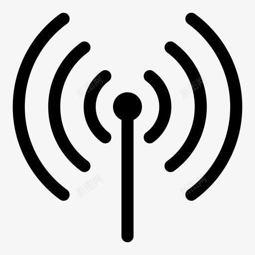 无线信号宽带连接图标svg_新图网 https://ixintu.com internet ui粗轮廓 wifi 宽带 无线互联网 无线信号 无线天线 无线连接 网络 连接