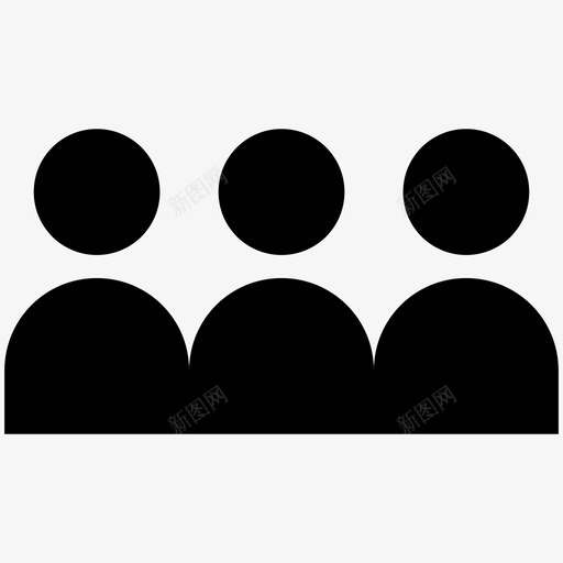 组用户团队图标svg_新图网 https://ixintu.com geathring 人员 人群 会议 团队 用户 社区 组 聚会 观众 象形图