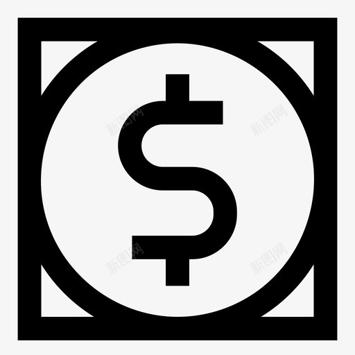 美元符号银行货币图标svg_新图网 https://ixintu.com 支付 权力 美元符号 融资 货币 银行