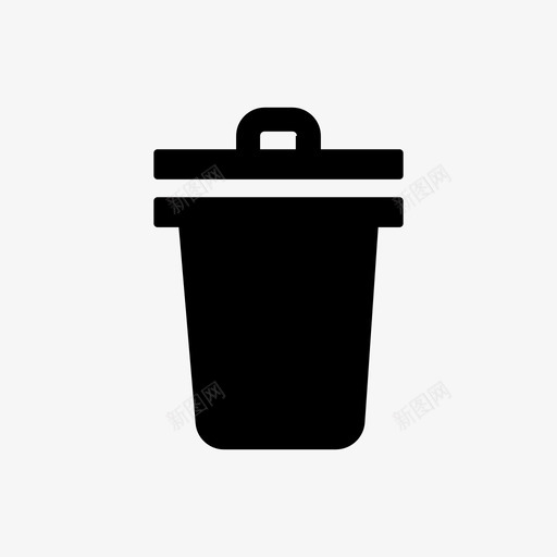 垃圾桶垃圾移除的物品图标svg_新图网 https://ixintu.com 不必要的东西 垃圾 垃圾桶 移除的物品 篮子 迷你符号第三卷