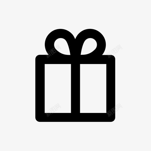 礼物圣诞节包装图标svg_新图网 https://ixintu.com 包装 圣诞节 慷慨 盒子 礼物 节日 蝴蝶结 赠品