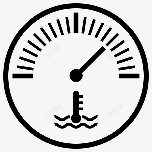 温度计电机温度指示器图标svg_新图网 https://ixintu.com 仪表 冷 危险 指示器 汽车仪表 汽车刻度盘 温度计 热 电机温度