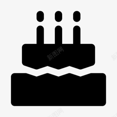 生日蛋糕网络甜蜜图标图标