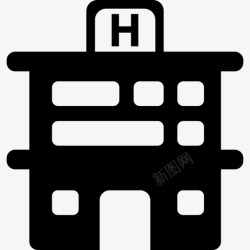 医院正面医院大楼正面医疗医疗图标高清图片