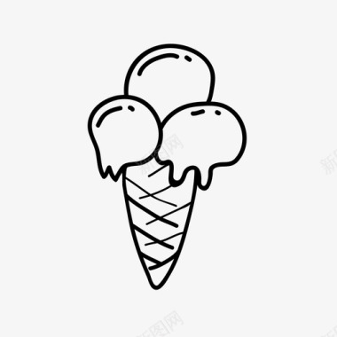 冰淇淋筒夏季展示品图标图标