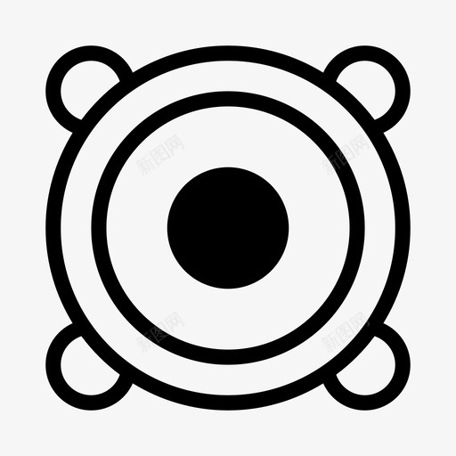 扬声器低音浪涌流图标svg_新图网 https://ixintu.com 声音 多媒体和音乐 悸动 扬声器低音 智能手机 流 浪涌 脉冲 音乐 音频