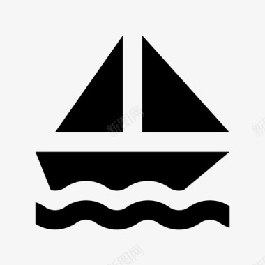 帆船水车辆图标图标