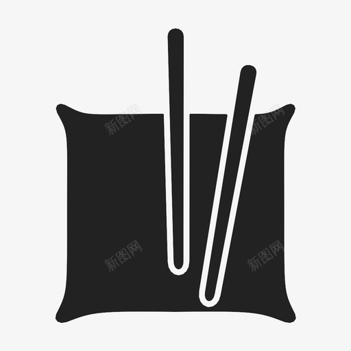 筷子木制长形图标svg_新图网 https://ixintu.com 两根筷子 亚洲 日本 木制 筷子 筷子棒 长形 食品 餐具