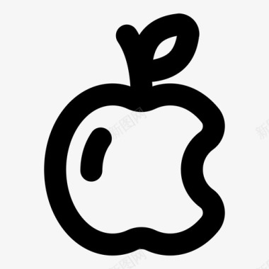 苹果红色有机图标图标