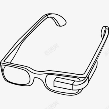 谷歌眼镜薄轮廓电脑谷歌眼镜图标图标